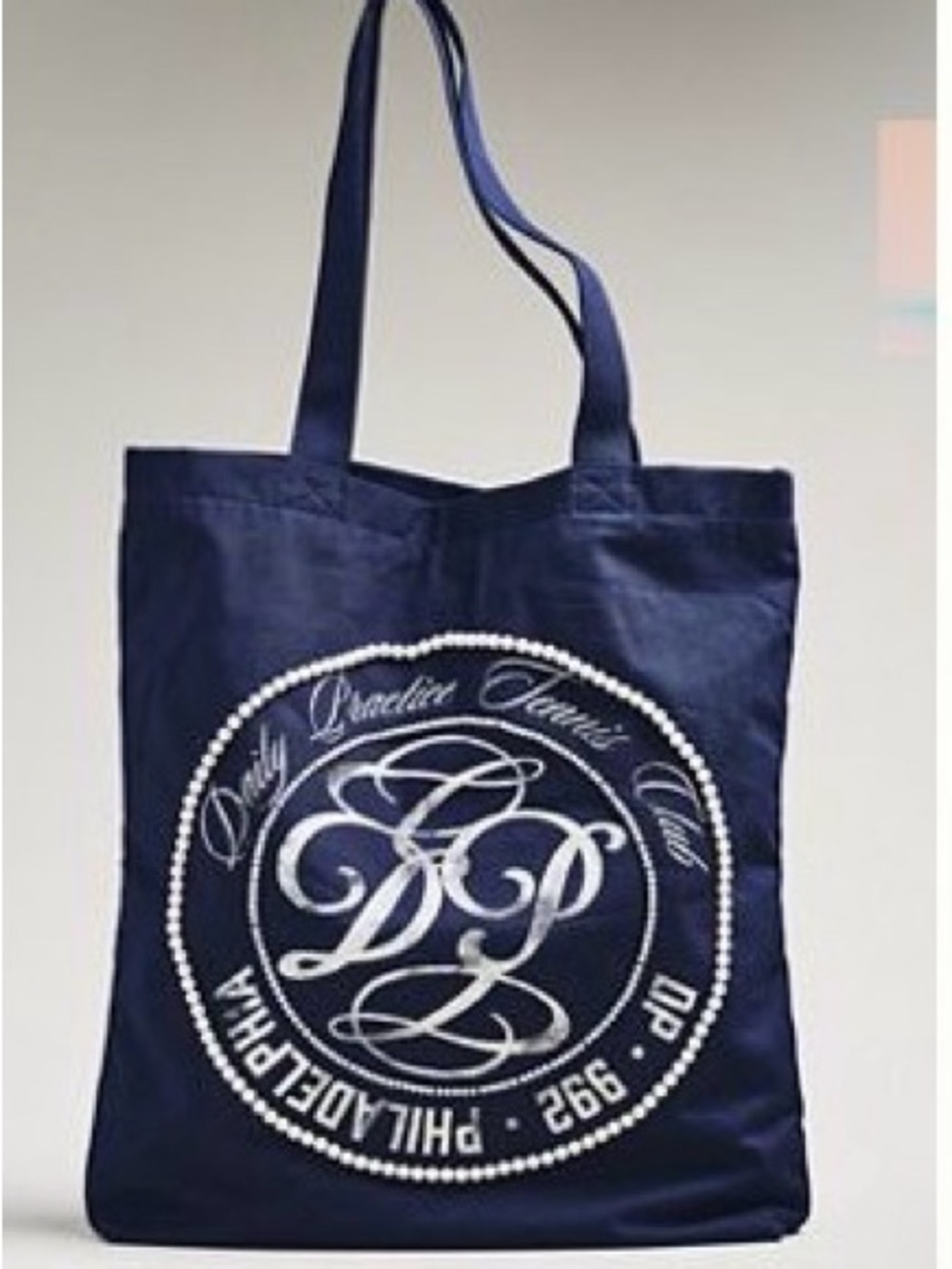 Anthropologie Beaded Canvas Tote Bag